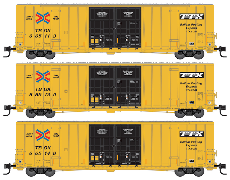 TTX 60' Box Car 3-Pack